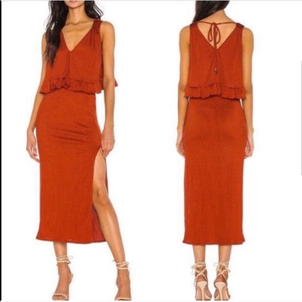 Free People Rust Orange Sleeveless Dress